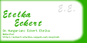 etelka eckert business card